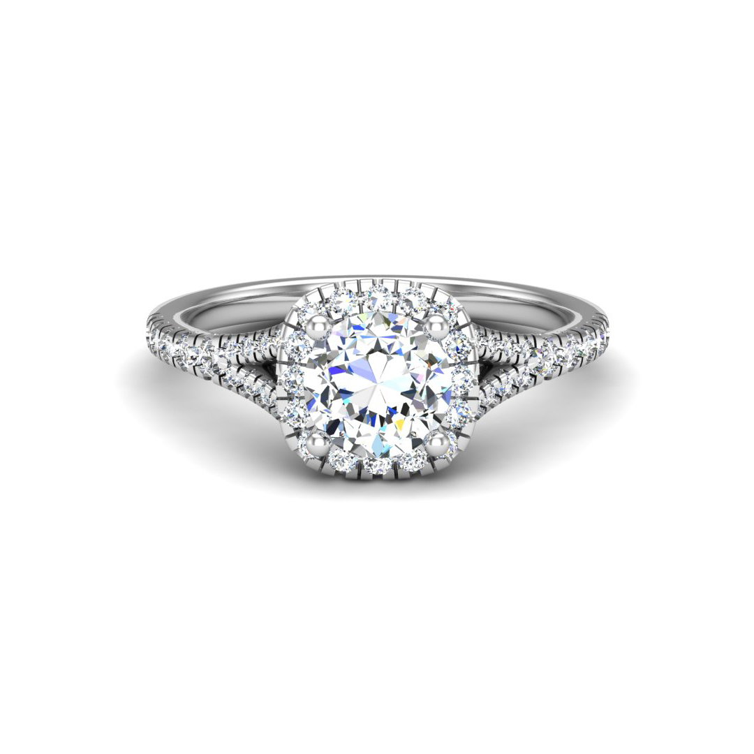 Korman Signature Grace Halo Engagement Ring Setting